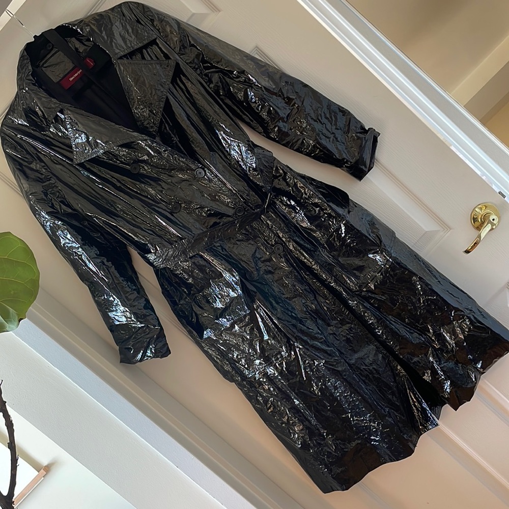 Sies Marjan Bessie Lacquered Trench Coat.